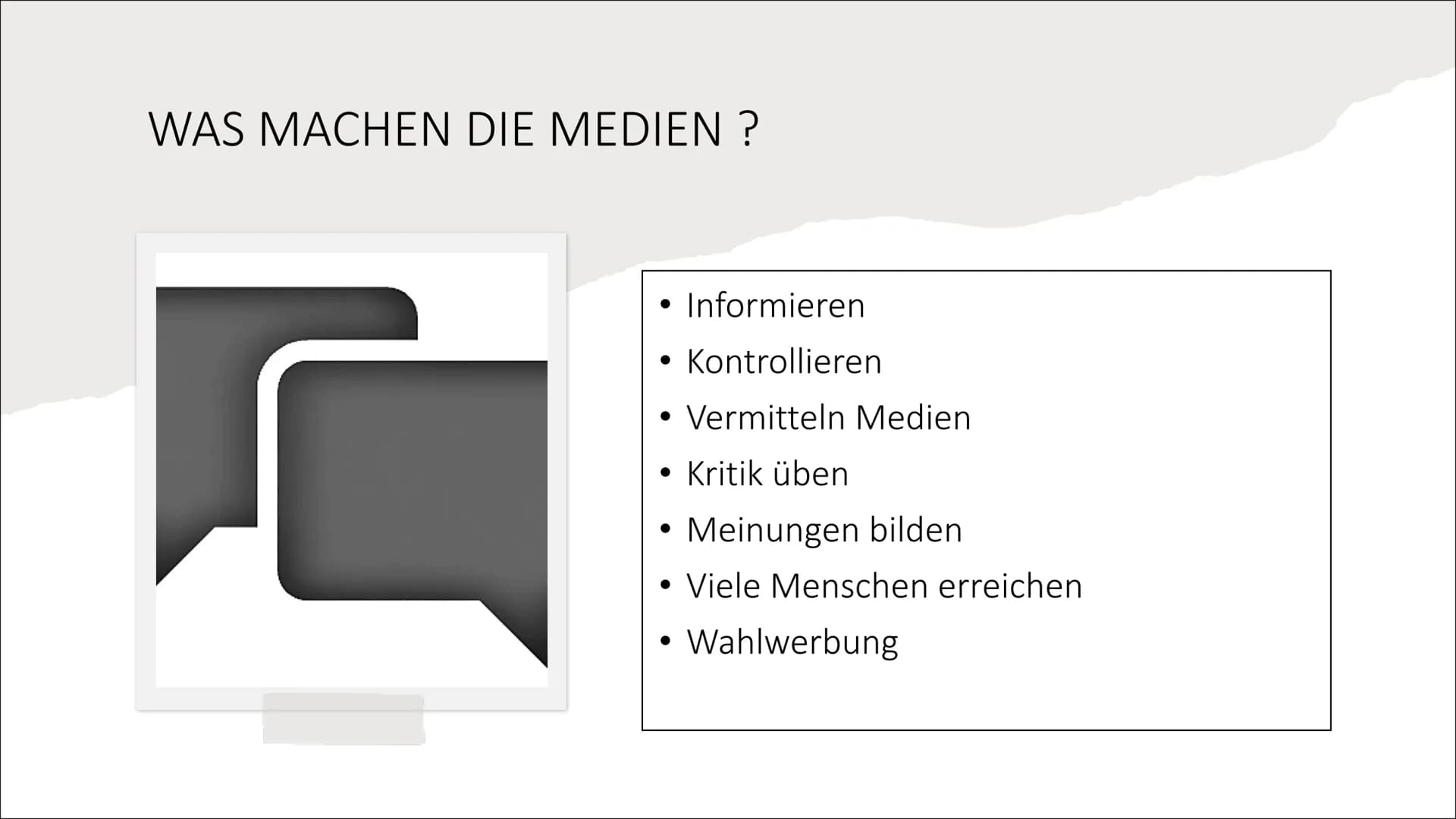 Medien - die Zerstörer der Politik
oder doch ein Demokratischer
Grundbaustein ?
Anna B & Leni H. • 1. Vorstellung der Medien
• 1.1 Was sind 