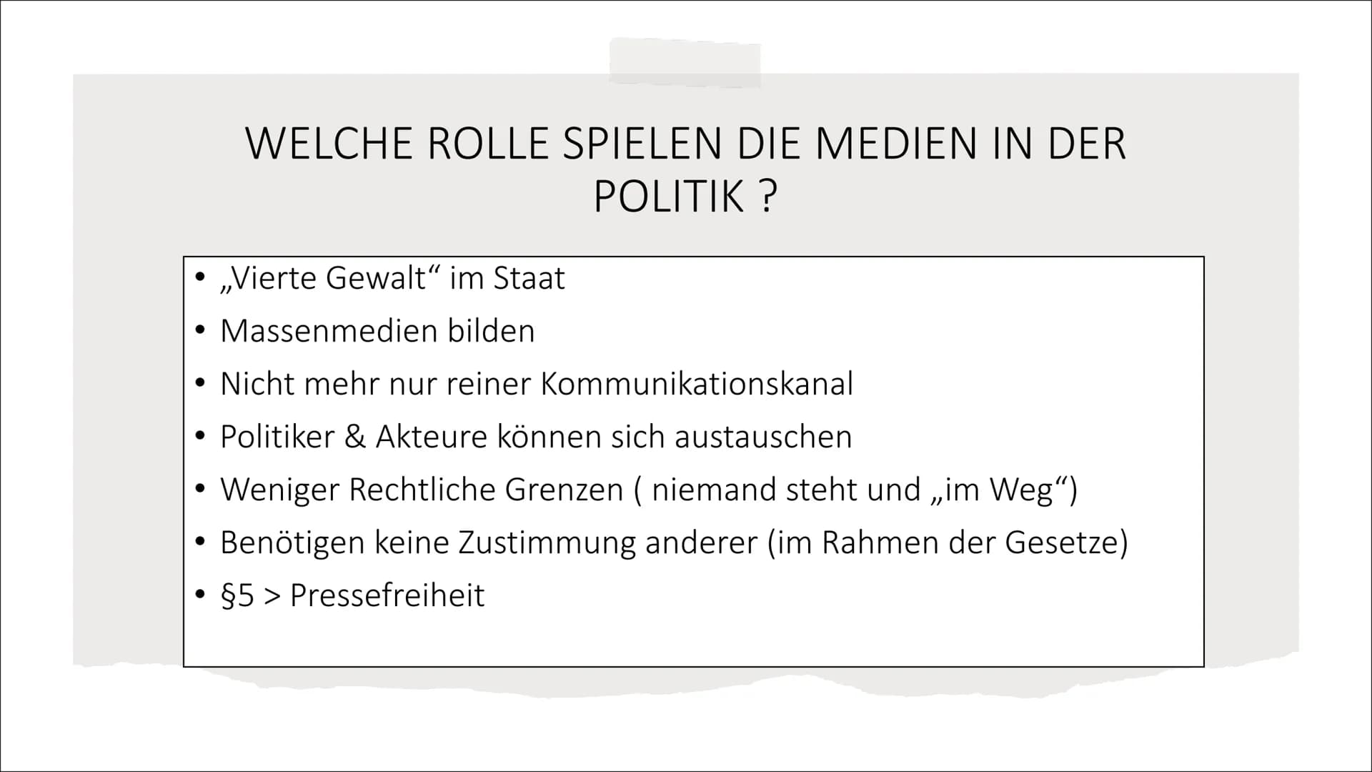 Medien - die Zerstörer der Politik
oder doch ein Demokratischer
Grundbaustein ?
Anna B & Leni H. • 1. Vorstellung der Medien
• 1.1 Was sind 