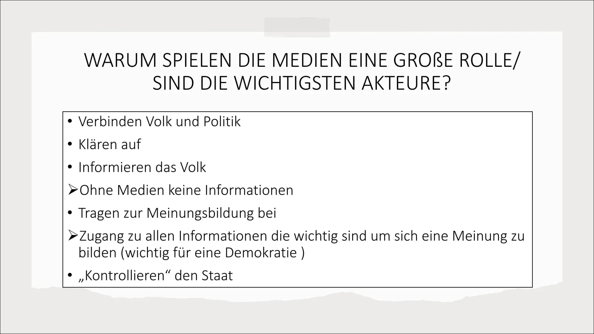 Medien - die Zerstörer der Politik
oder doch ein Demokratischer
Grundbaustein ?
Anna B & Leni H. • 1. Vorstellung der Medien
• 1.1 Was sind 