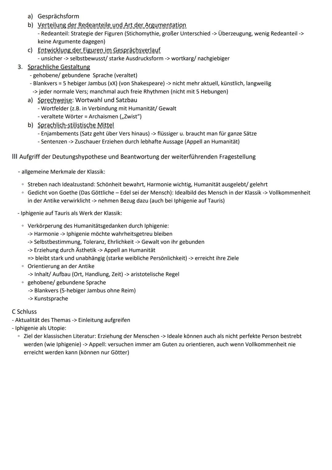 # Deutsch

Dramenanalyse

A Einleitung

- szenischer Einstieg

- Hinführung zum Thema (erster Satz)

Überleitung auf Hauptteil

-> Einleitun