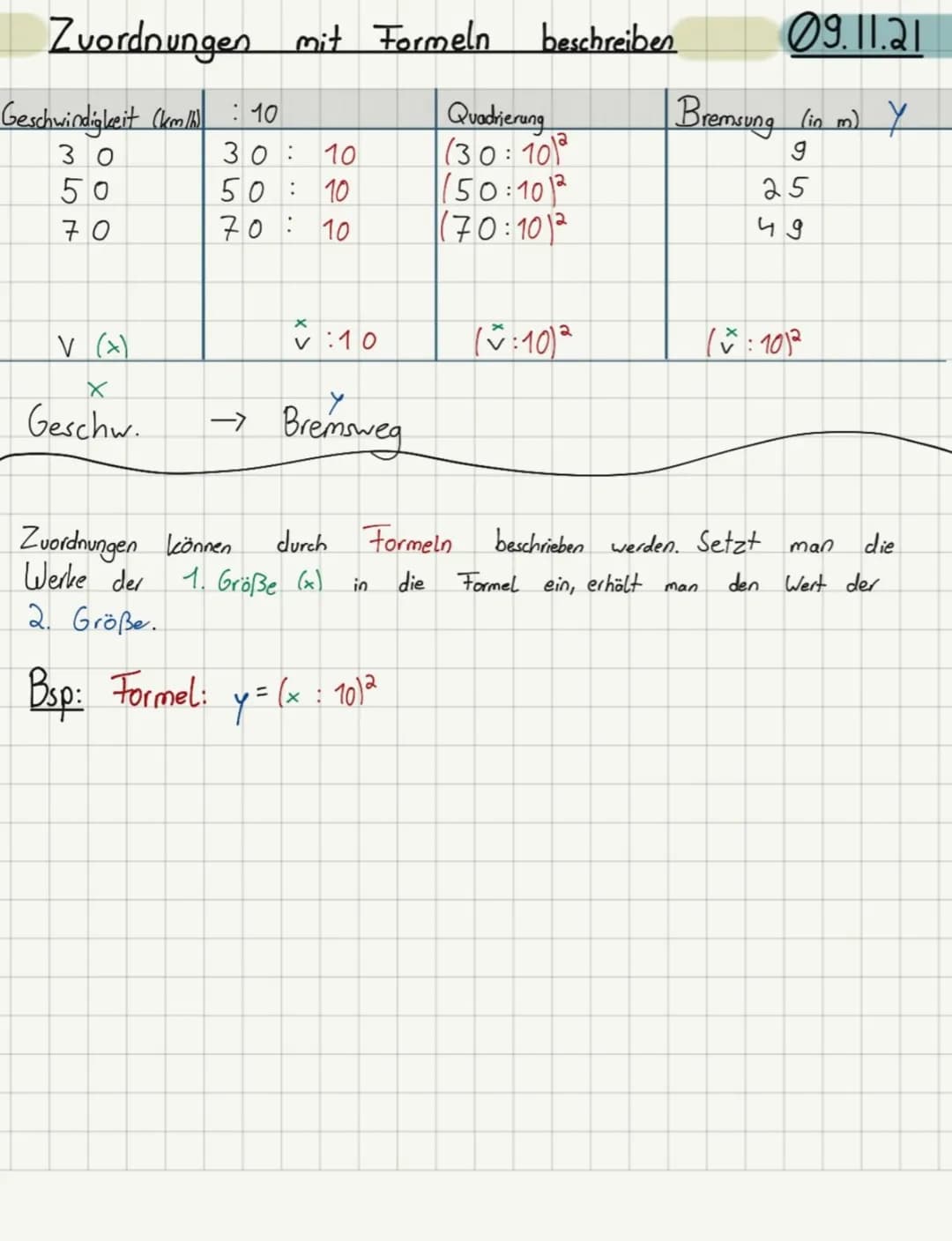 Mathe Zuordnungen