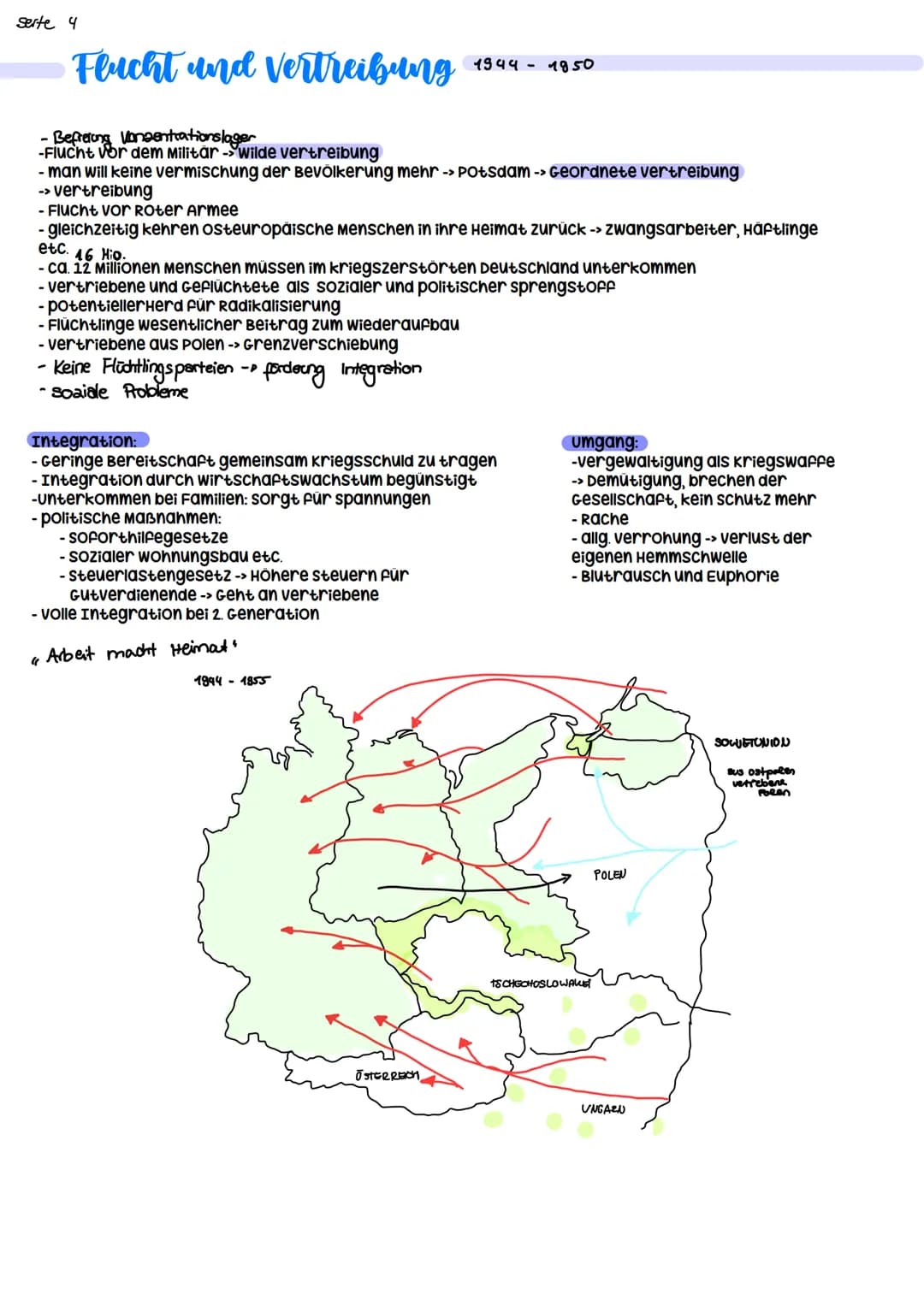 Seite I
Stunde null?
- Begriff geprägt durch Erlebnishorizont 1945
- zusammenbruch des 3. Reiches ->katastrophe, Tiefpunkt
Nachkriegszeit
De