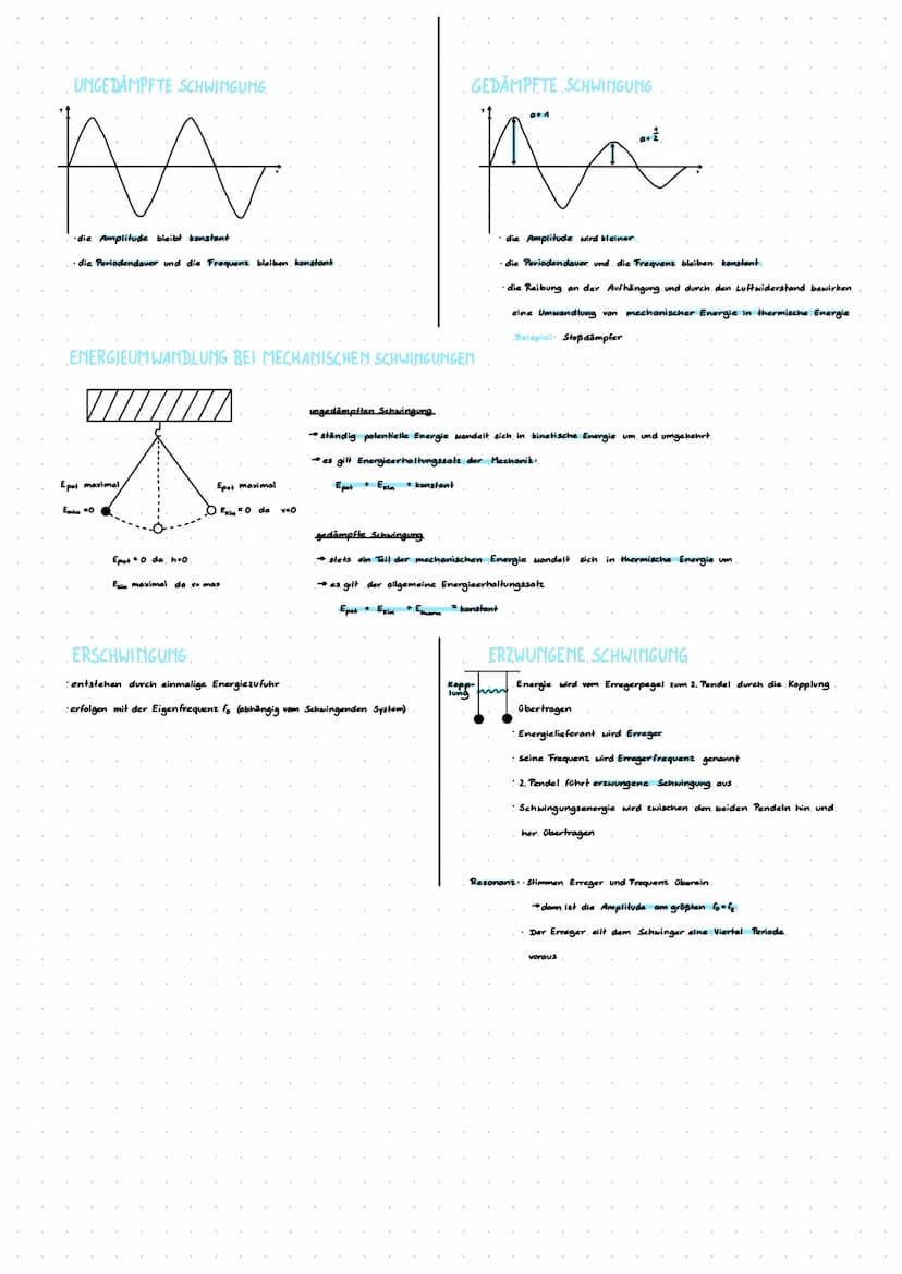 physik
MECHANISCHE SCHWINGUNGEN
DEFINITION
Eine mechanische Schwingung ist eine zeitlich periodische Bewegung
cines Körpers um eine Ruhelage