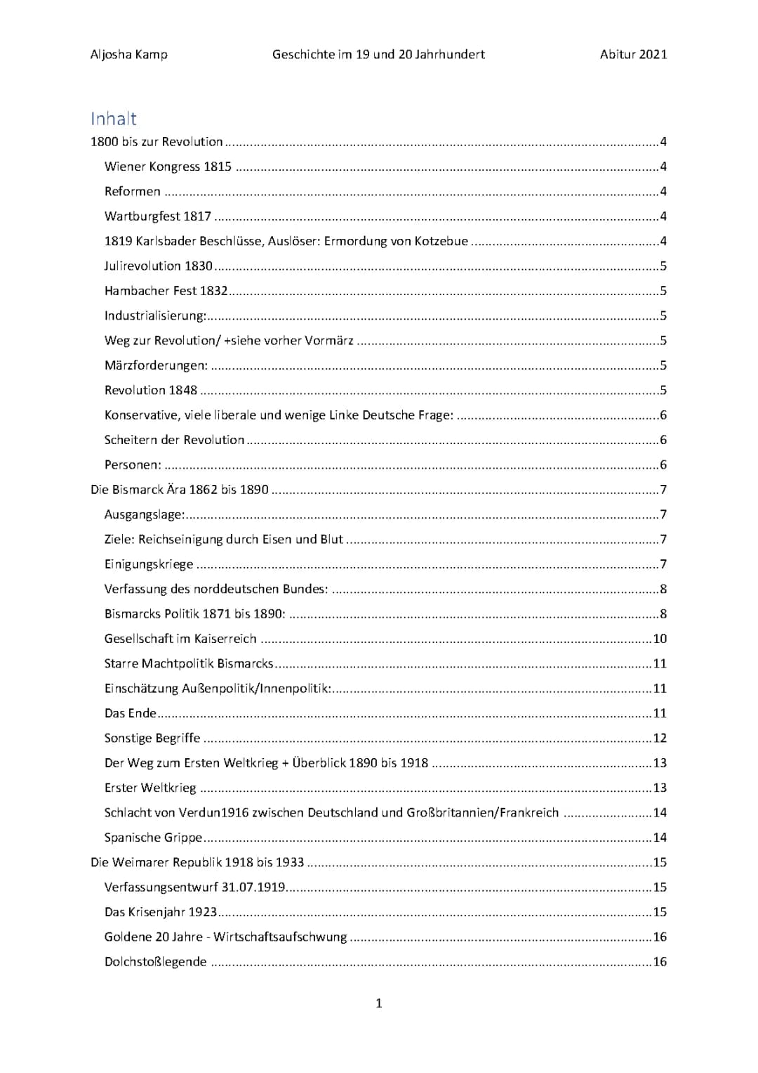 Deutsche Geschichte des 19. und 20. Jahrhunderts: Einfache Zusammenfassung und Zeitstrahl