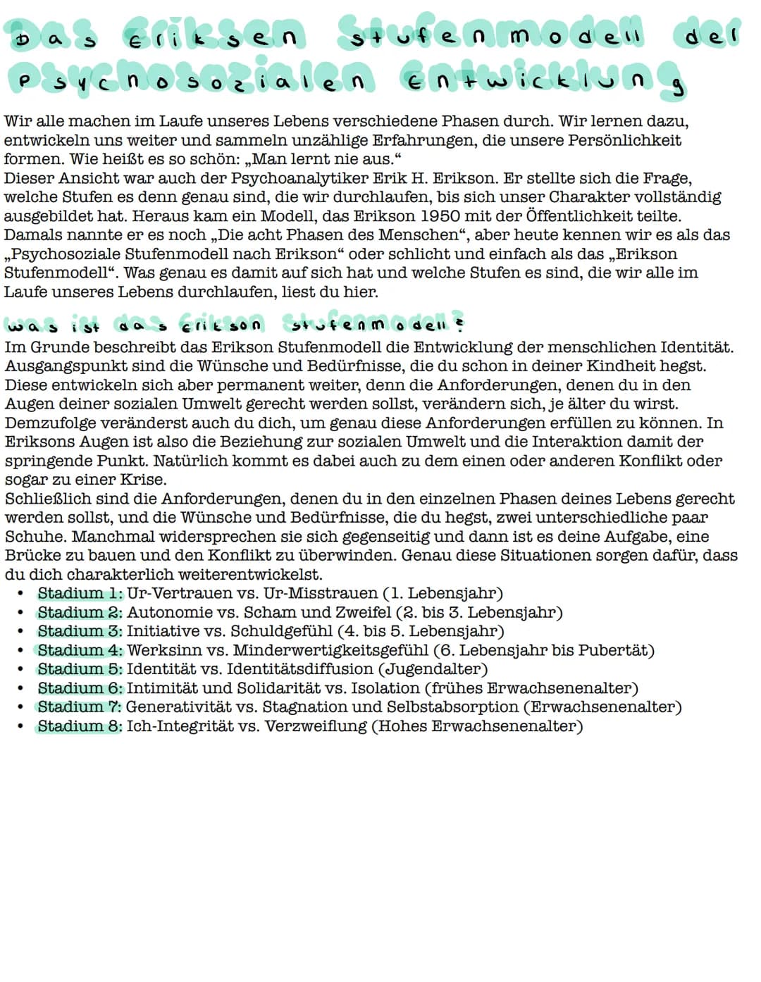 P
Entwicklun g
Wir alle machen im Laufe unseres Lebens verschiedene Phasen durch. Wir lernen dazu,
entwickeln uns weiter und sammeln unzähli