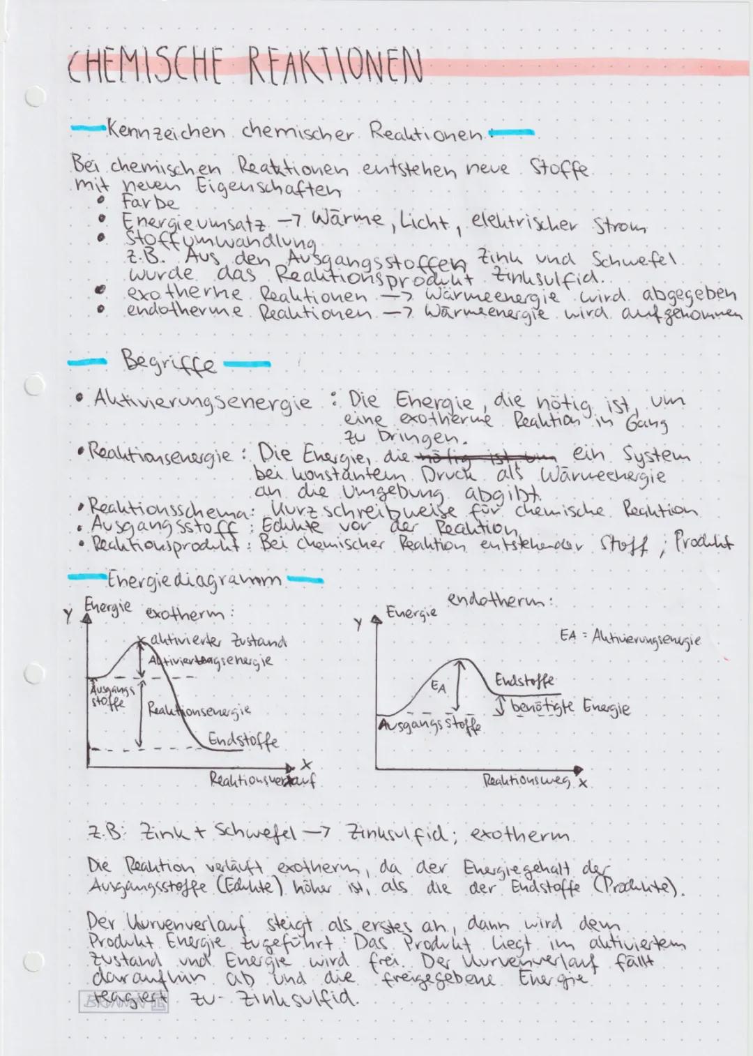 Exotherme und Endotherme Reaktion: Beispiele und Energiediagramme