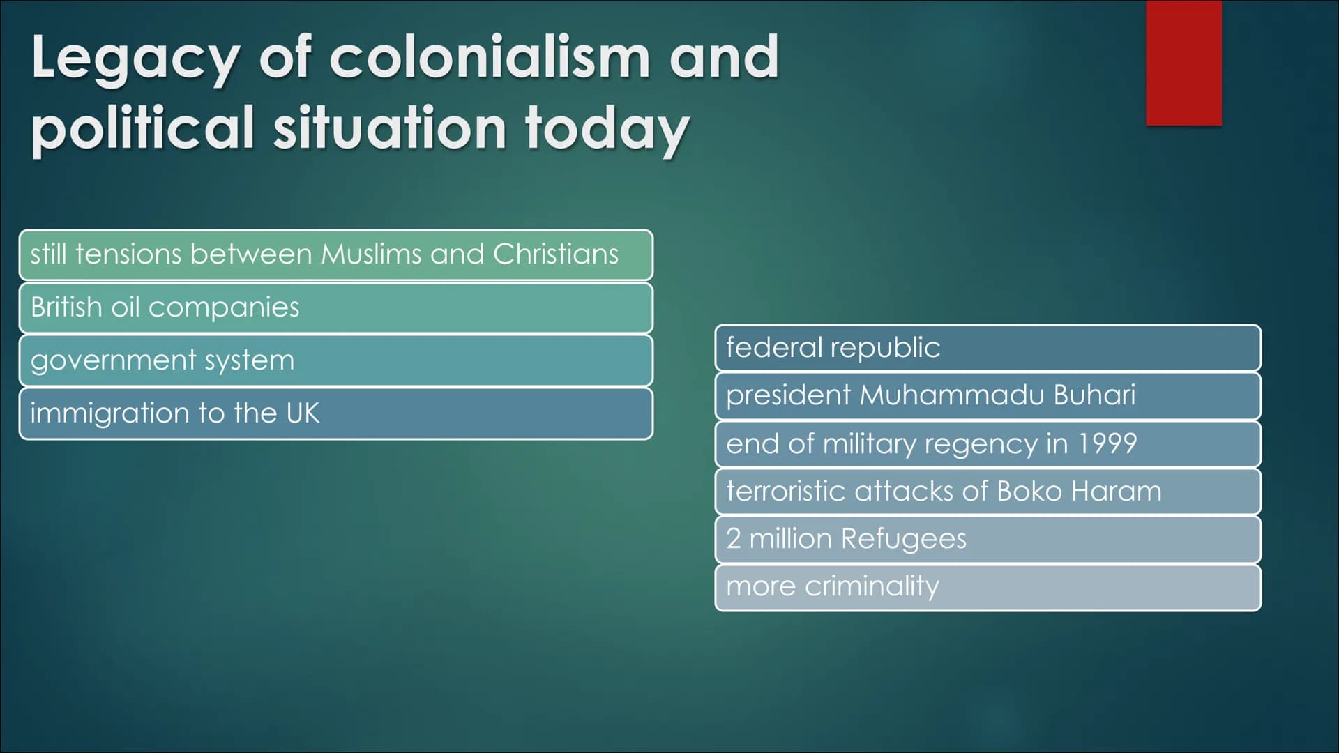 Nigeria
JORDAN, DUYGU, FYNN Table of Contents
► basic information / timeline
history of British Empire and British colonialism
▶ colonialism