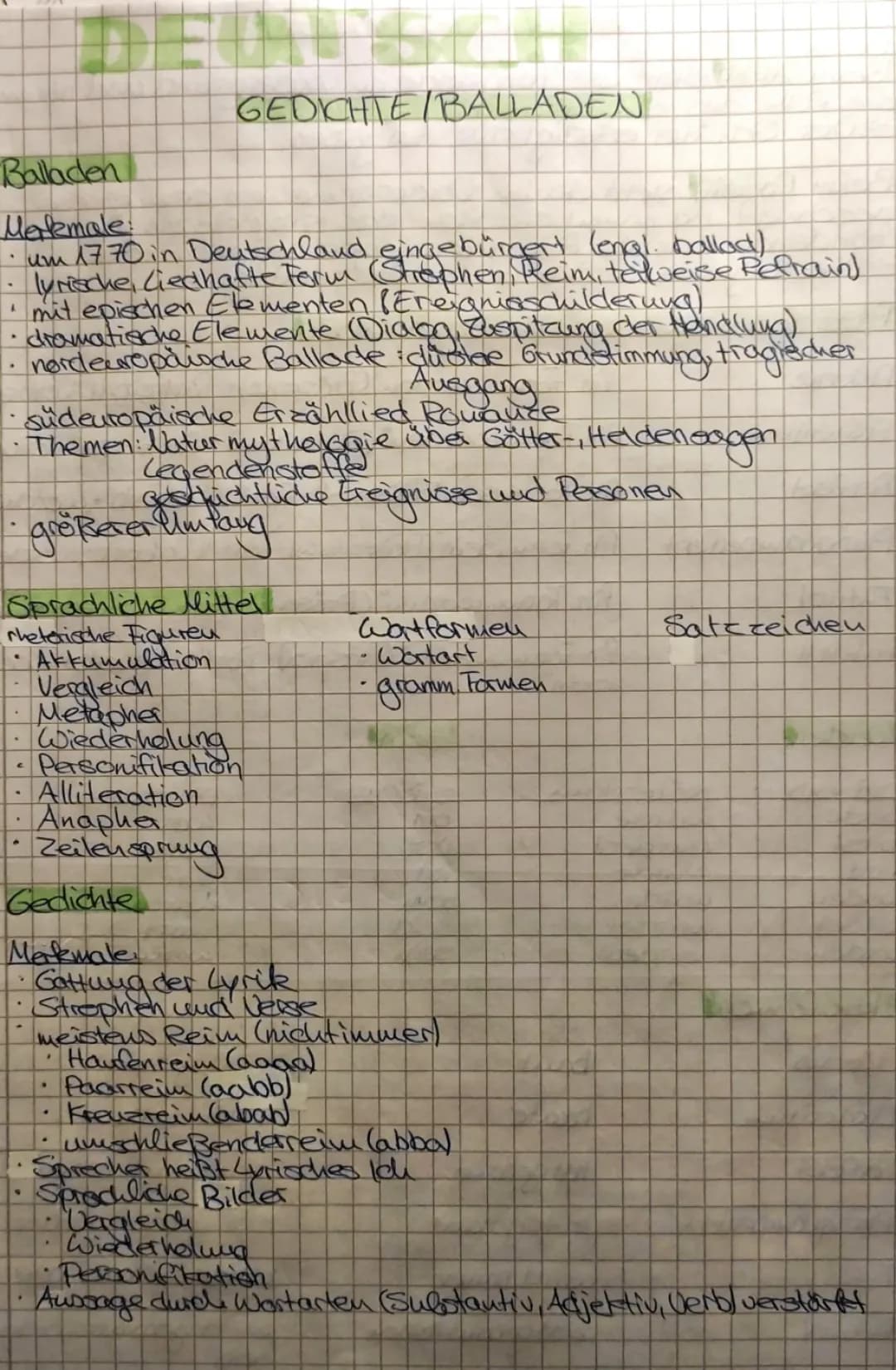 Gedichte/Balladen 
