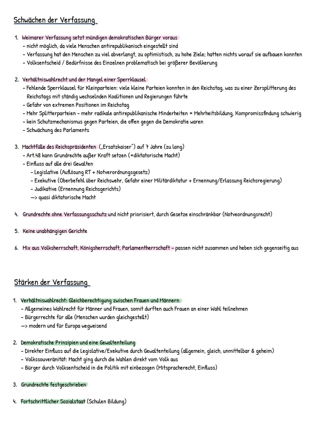 Weimarer Republik = Zeitabschnitt zwischen 1919 und 1933
war in den ersten Jahren von den Nachwirkungen des I. WK konfrontiert:
Andauernde W