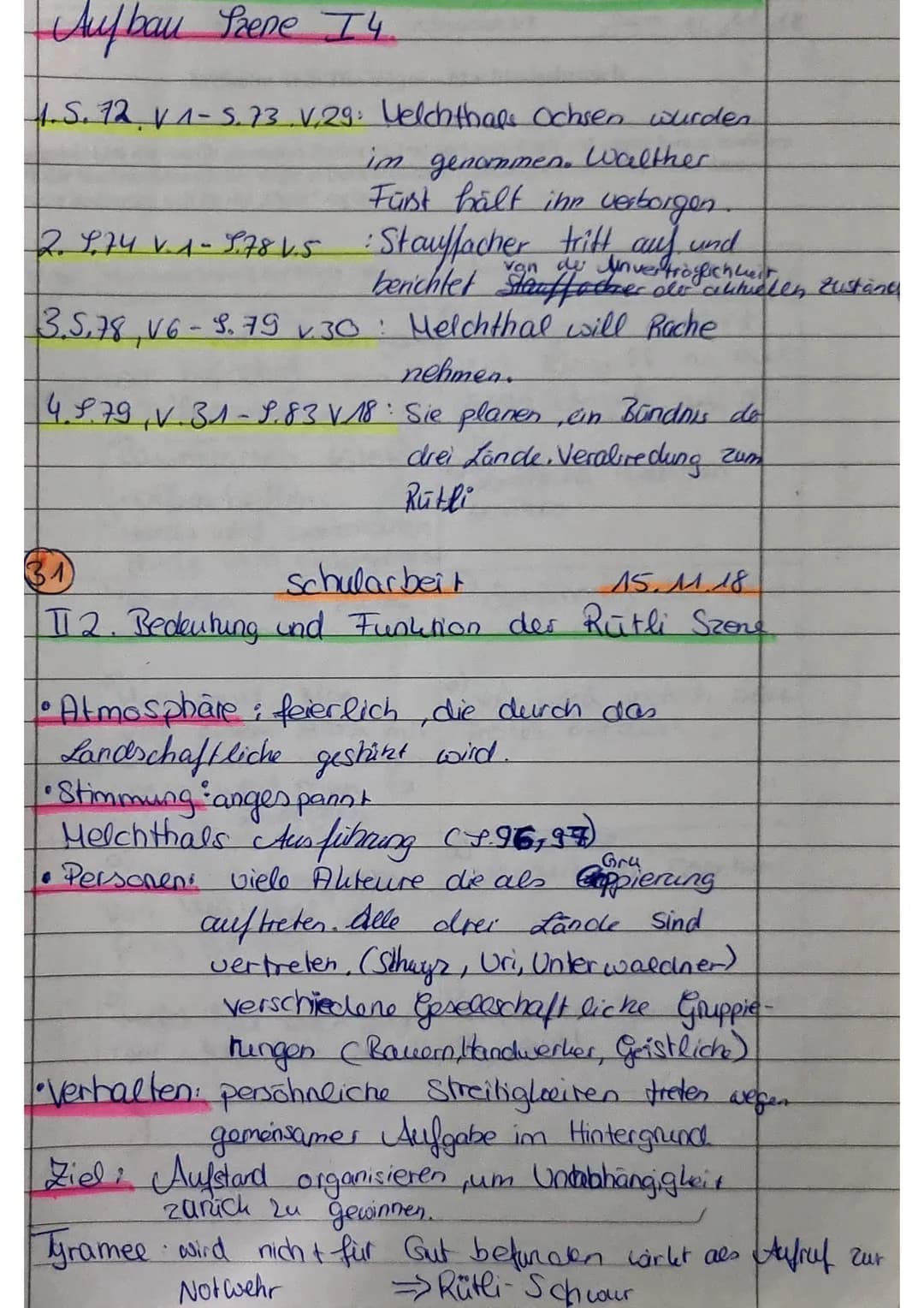 Unterschiede zwischen Tell, & Parricidas
Tat
Tell
- übt Notwehr zum
Schuhe seiner Familie
(S.201,V.3)
-racht die heilige Natur"
(S.201 v.9)
