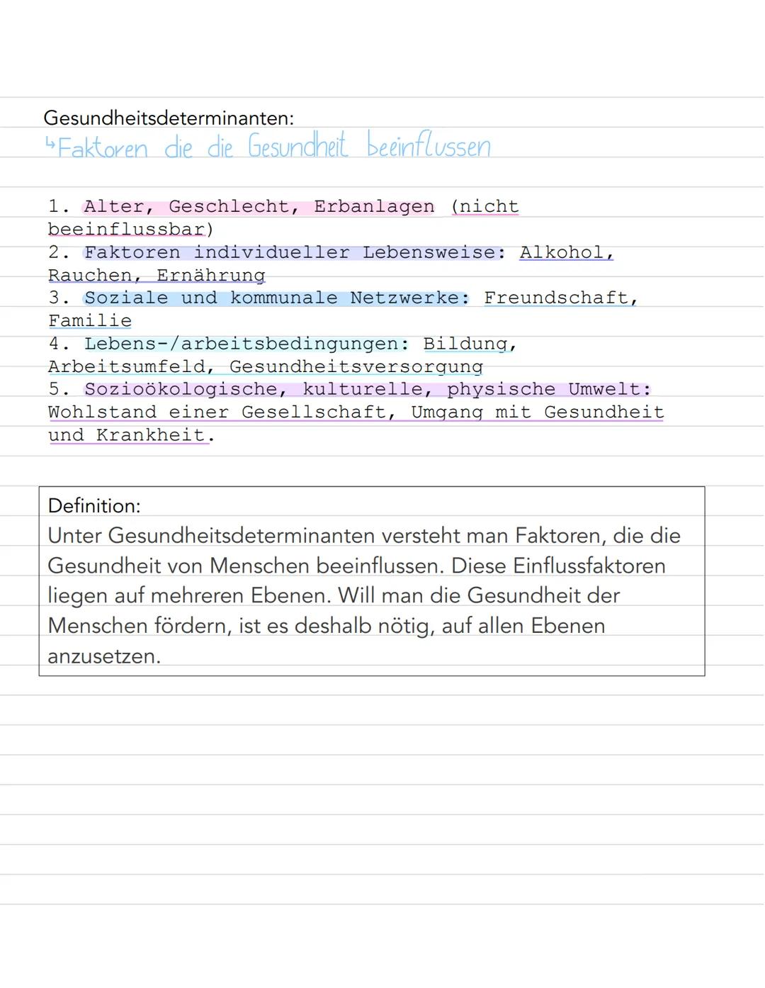Klausurthema

1) gesundheitsbegriff definieren (WHO)
2) Aufgaben der WHO
3) gesundheitsmodelle
→ salutogenese
→ biomedizinisches Modell
4) g