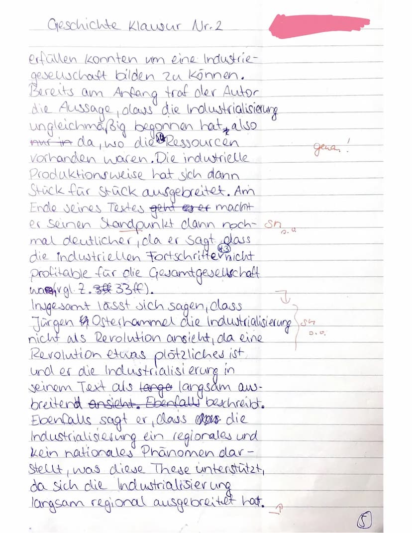 Jürgen Osterhammel, 20099 Industrialisierung
Teilleistungen - Kriterien: a) inhaltliche Leistung
TA
1
1
1
1
2
3
4
5
Anforderung
Der Prüfling