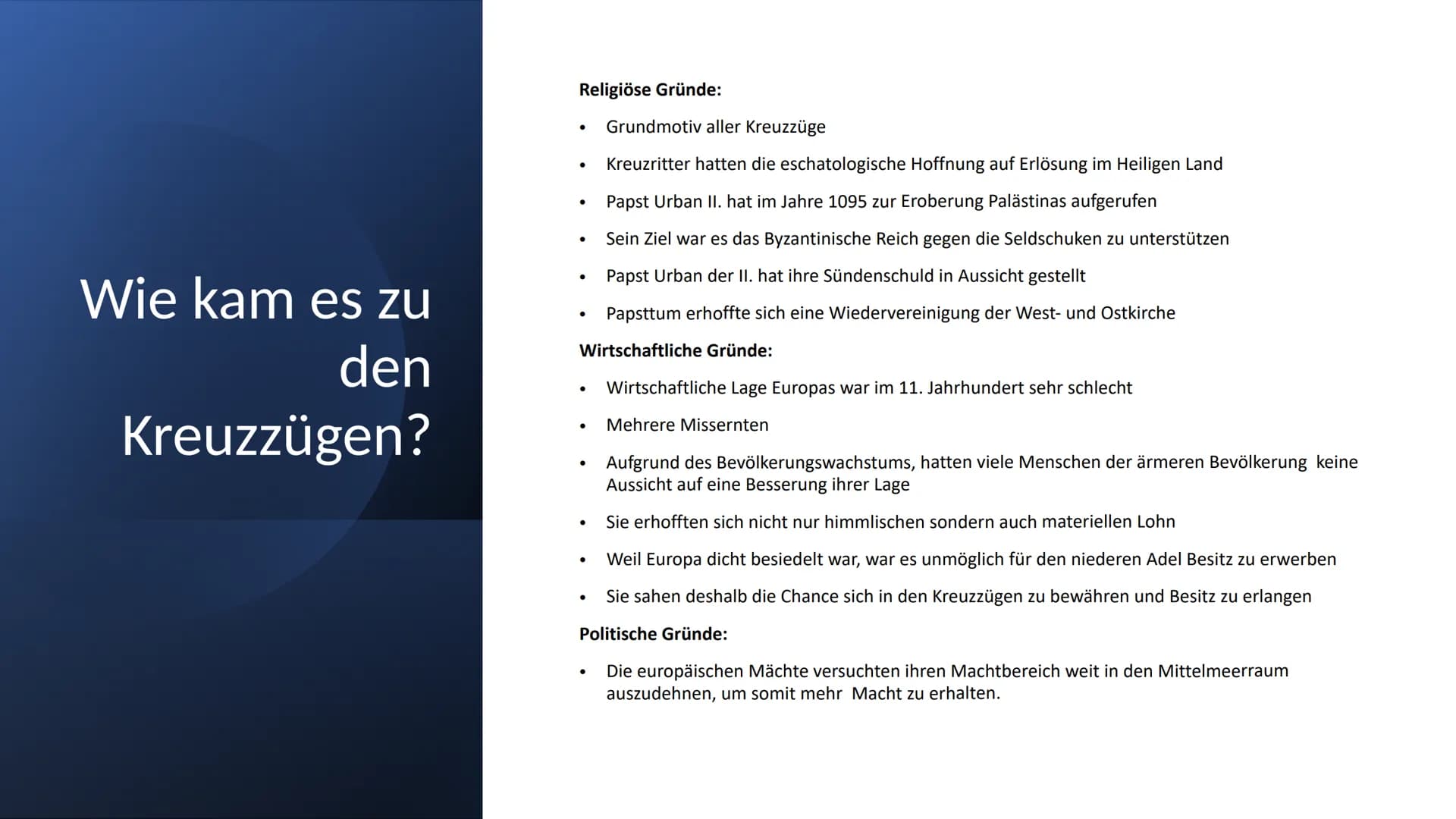 Die Kreuzzüge
Von: Nevisa und Mona
+
+
WI • Was bedeutet ,,Kreuzzug"?
• Warum hießen sie ,,Kreuzzüge"?
Grundlegende Fakten
Wie kam es zu den