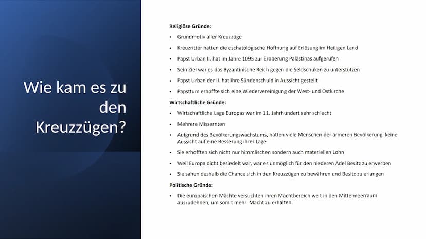 Die Kreuzzüge
Von: Nevisa und Mona
+
+
WI • Was bedeutet ,,Kreuzzug"?
• Warum hießen sie ,,Kreuzzüge"?
Grundlegende Fakten
Wie kam es zu den