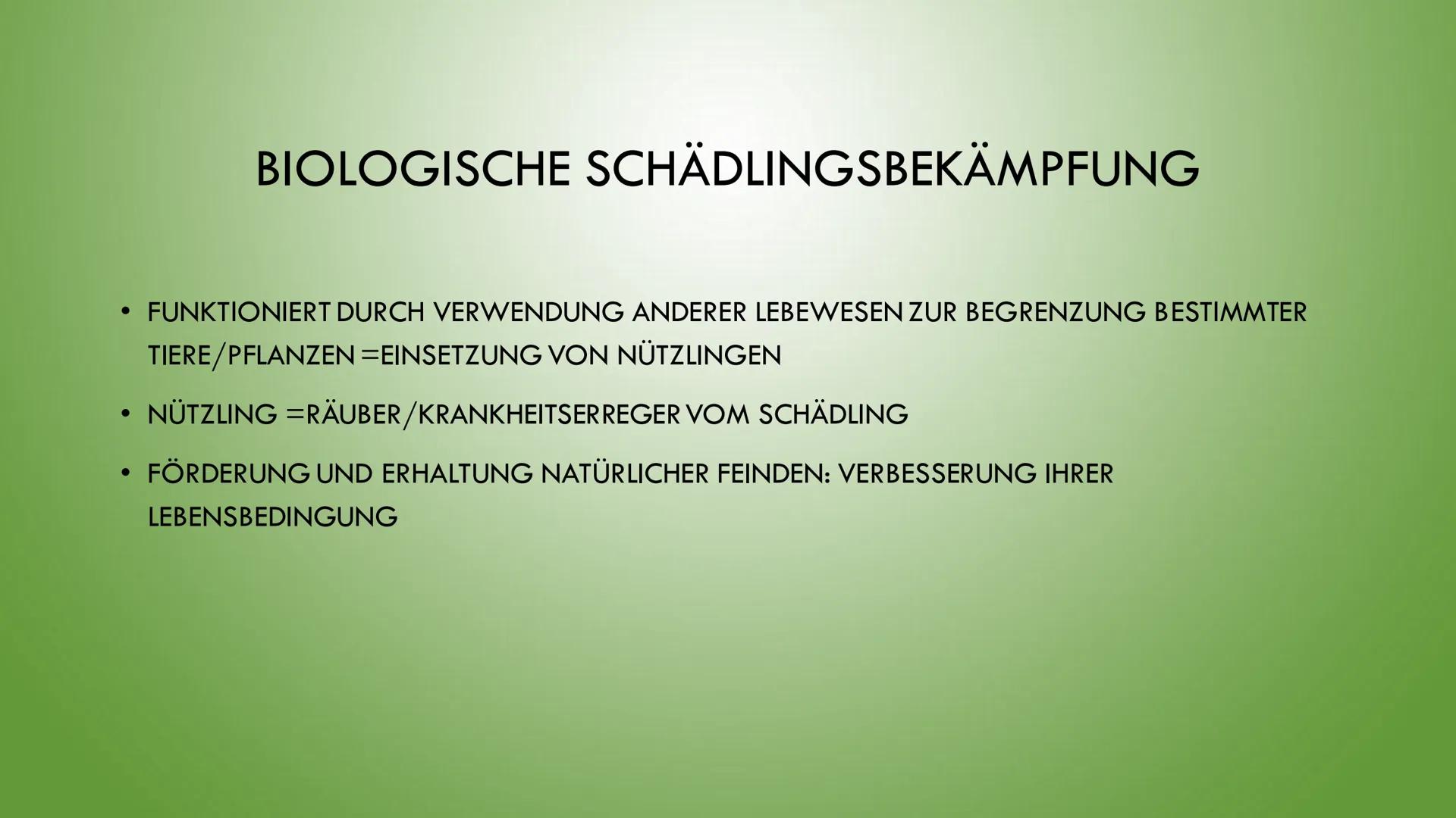 )
METHODEN UND PROBLEME DER
SCHÄDLINGSBEKÄMPFUNG ●
●
INHALTSVERZEICHNIS
WAS SIND SCHÄDLINGE?
ARTEN VON SCHÄDLINGEN
WAS BEDEUTET SCHÄDLINGSBE