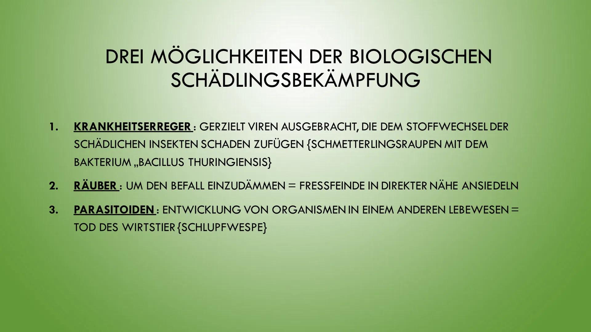 )
METHODEN UND PROBLEME DER
SCHÄDLINGSBEKÄMPFUNG ●
●
INHALTSVERZEICHNIS
WAS SIND SCHÄDLINGE?
ARTEN VON SCHÄDLINGEN
WAS BEDEUTET SCHÄDLINGSBE