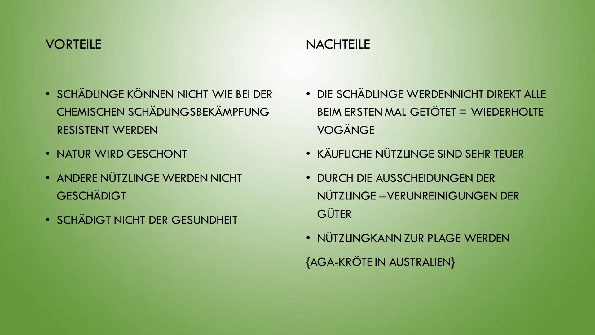 )
METHODEN UND PROBLEME DER
SCHÄDLINGSBEKÄMPFUNG ●
●
INHALTSVERZEICHNIS
WAS SIND SCHÄDLINGE?
ARTEN VON SCHÄDLINGEN
WAS BEDEUTET SCHÄDLINGSBE