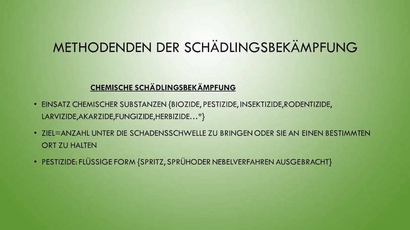 )
METHODEN UND PROBLEME DER
SCHÄDLINGSBEKÄMPFUNG ●
●
INHALTSVERZEICHNIS
WAS SIND SCHÄDLINGE?
ARTEN VON SCHÄDLINGEN
WAS BEDEUTET SCHÄDLINGSBE