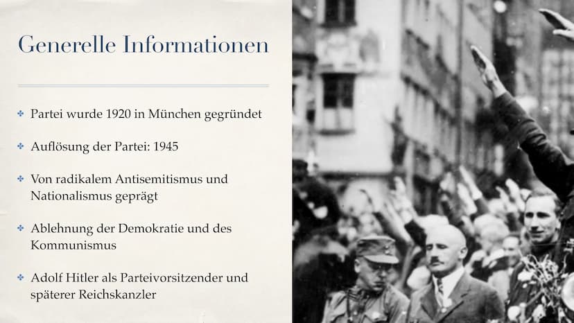 Wähler der NSDAP
Q2 Geschichte Inhaltsverzeichnis
+ Generelle Informationen zu der NSDAP
* Geschichtliche Einordnung (Umstände, Probleme, Ei