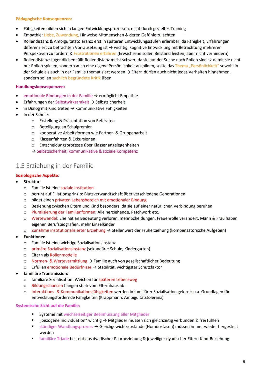 PÄDAGOGIK ABITUR 2020
Themen
1 Entwicklung, Sozialisation & Erziehung.
1.1 Interdependenz von Entwicklung, Sozialisation & Erziehung.
1.2 La