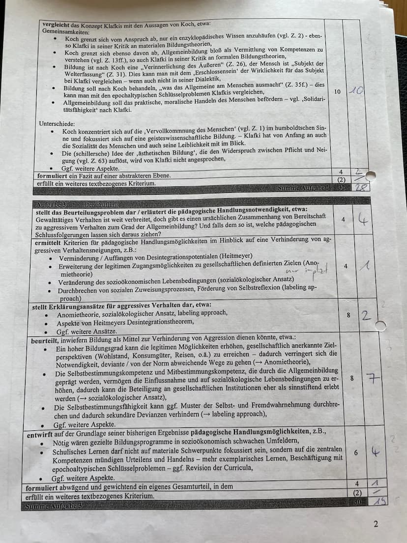 Aufgabe 3.
- Im folgendem Text steht die
Frage, inwiefern Allgemeinbildung
als Mittel zur Verhinderung von
gewalttätigem Verhalten dienen
ka
