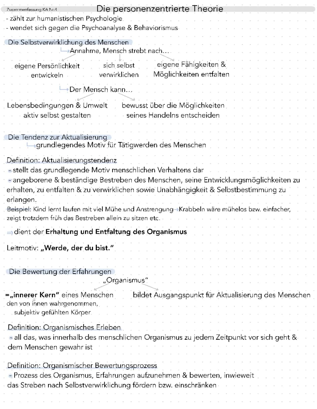 Die personenzentrierte Theorie 