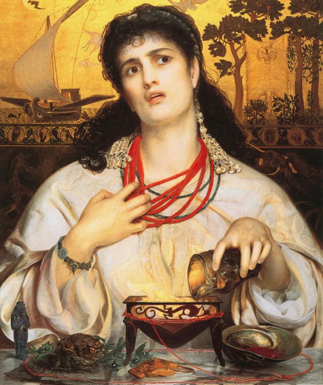 Rezeption des Medea-Mythos: Bildende Kunst
Das Gemälde ,,Medea" von Anthony Frederick Augustus Sandys entstand zwischen 1866 und
1868 und wu