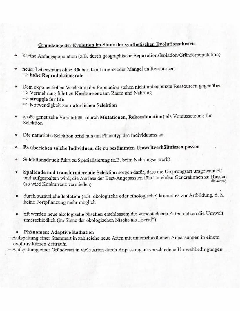 অল Definition EVOLUTION
Definition :
Mechanismen, Prozesse und historische Abläufe (Veränderungen), die zur
Entstehung des Lebens in seiner 