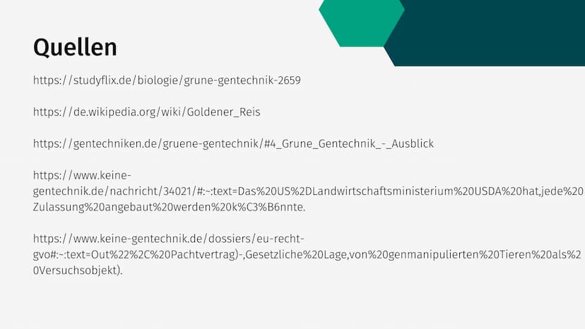 Grüne Gentechnik Gliederung
• Was ist Grüne Gentechnik?
• Grüne Gentechnik Methoden
• Fallbeispiel: Golden Rice
●
• Vor- & Nachteile von Grü