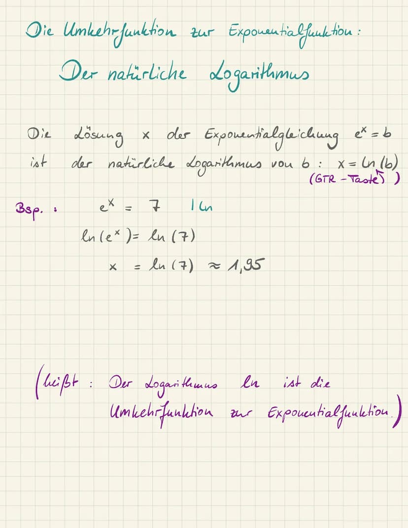 Wiederholung:
aus Jahrgang 10
Bsp.
Die Exponential funktion f(x) =
wobei
:
Bakterienkultur
↑
(hoffentlich) bekannt:
-2
Eine Bakterienkultur 