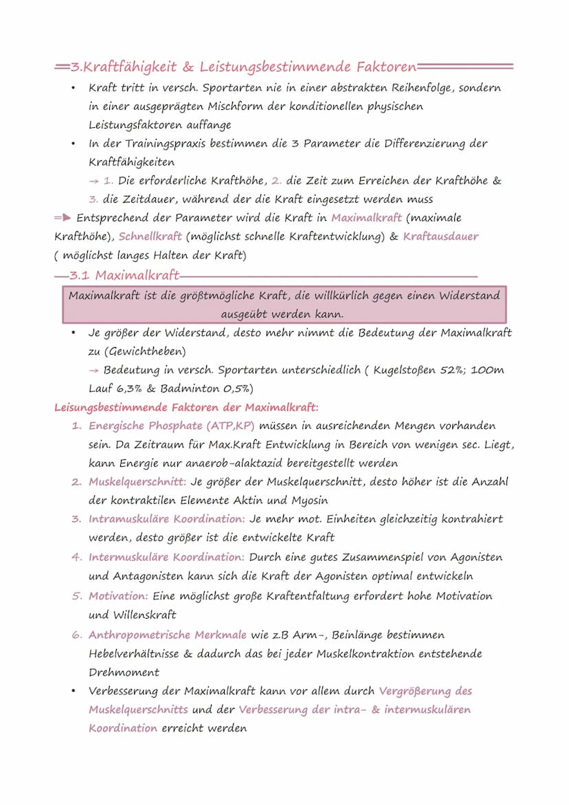 =1. Bedeutung der Kraft-
Kraft im Biologischen Sinne ist die Fähigkeit des Nerv-Muskelsystems, durch
Muskeltätigkeit Widerstände zu überwind