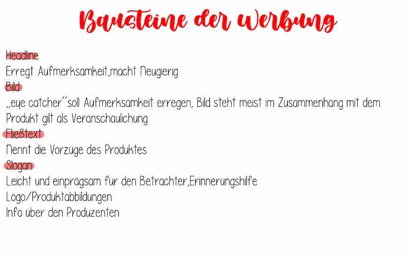 analysenschreiben
Schritt
Stelle das Produkt,Idee,Firma die das Produkt vermarktet vor
Die vorliegende Werbeanzeige wirbt für ... und wurde 