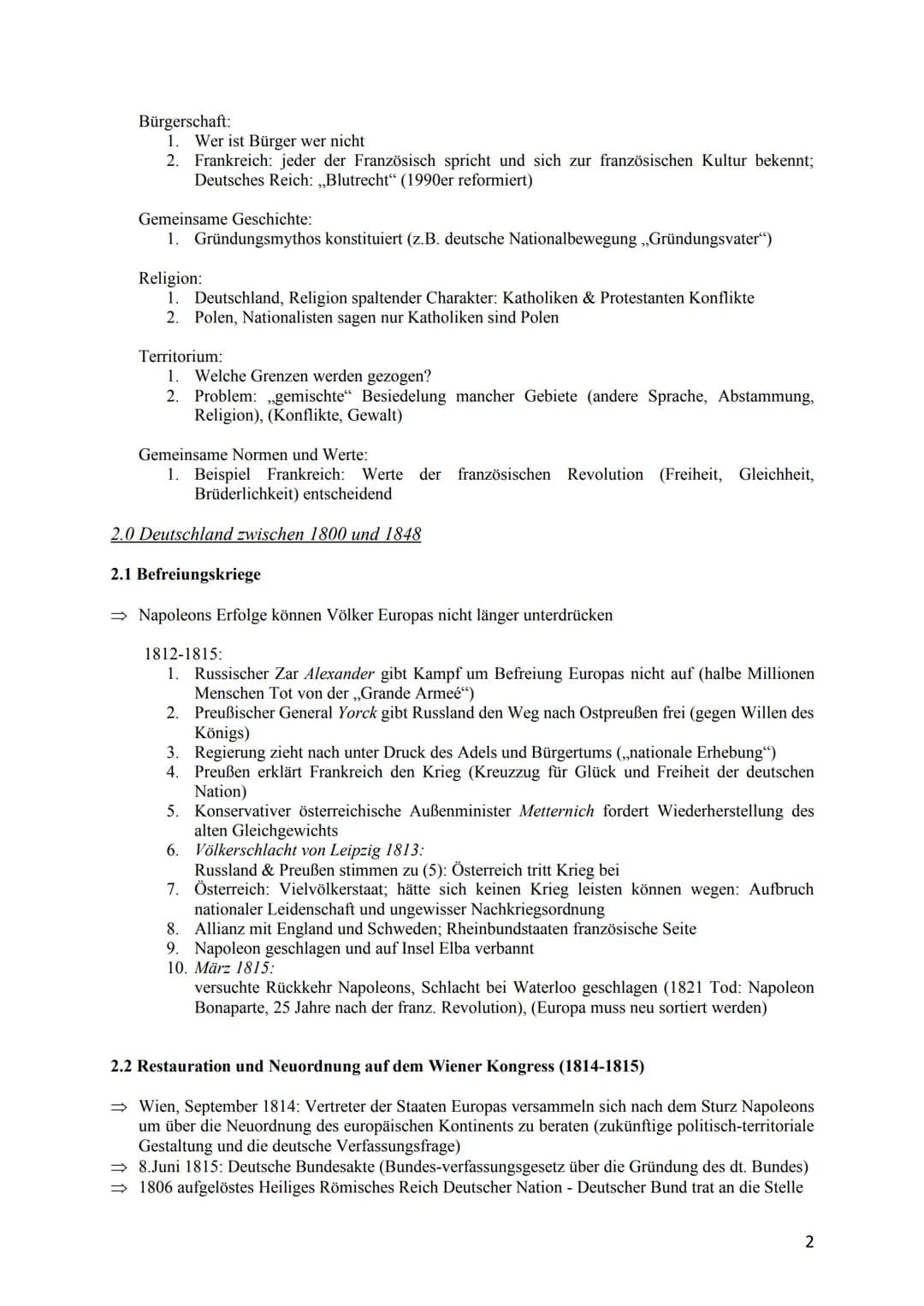 Geschichtsvorbereitung S1:
1.0 Nationen & Nationalstaatsbildung
1.1 Nationalbildung
⇒ Nationen sind nichts Naturgegebenes (gibt nicht nur ei