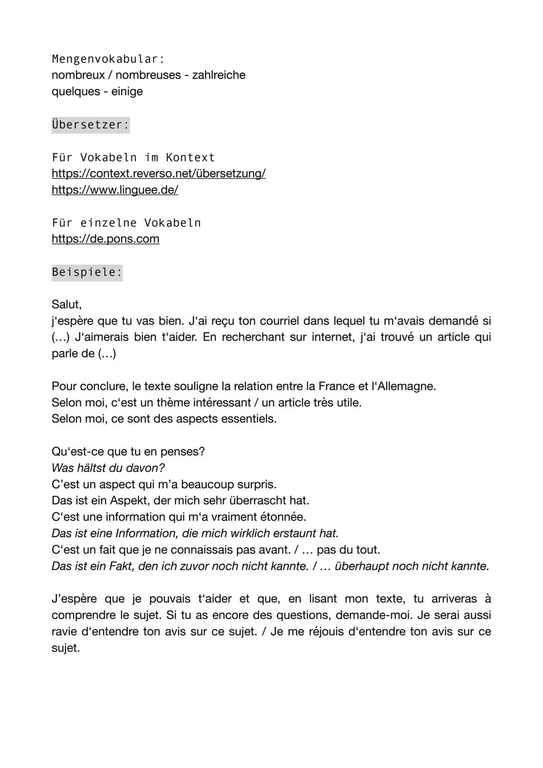 Stilmittel und Formulierungen
Einleitung
l'extrait, le livre, la pièce de theatre, l'article
Dans l'extrait écrit par et publié en ... il s'