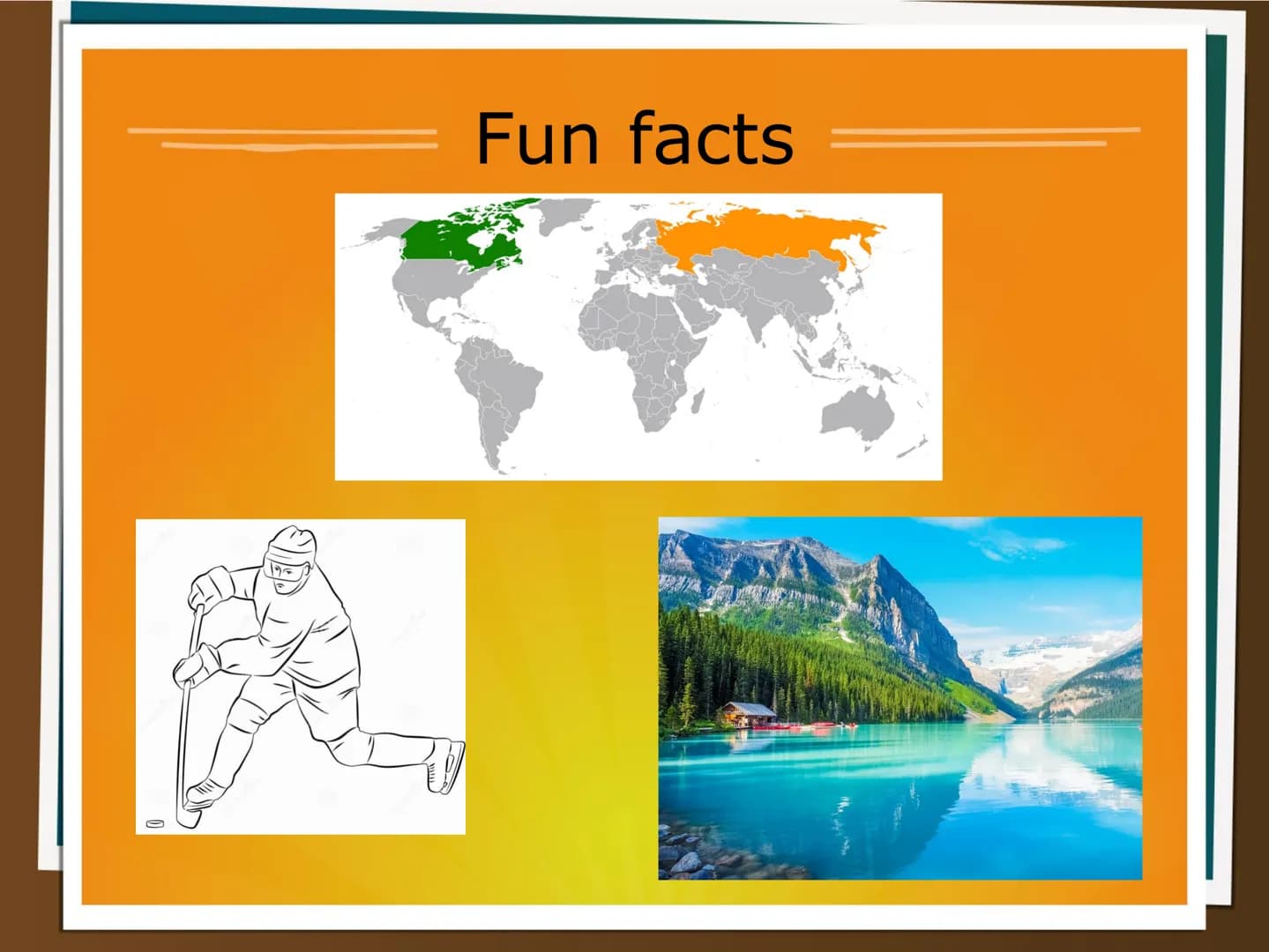 CANADA
.General information
.Fun facts
.Canada the better US
.Sources
RUSSIA
N) Canada
UNITED
STATES
Gulf of
Alaska
Pacific
Ocean
Ⓒmaps.com
