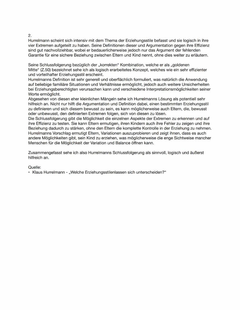 Erste schriftliche Aufgabe:
a) Im Text ,,Über meinen Vater" beschreibt der berichtende Sohn detailliert die erzieherischen
Maßnahmen des Vat