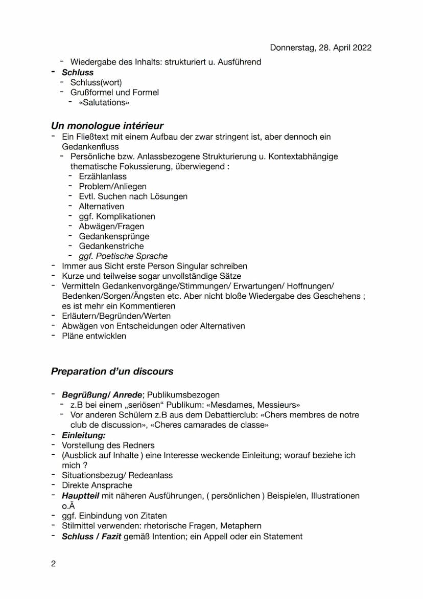 Französisch Abi Methodik
Types de textes possibles pour la troisième exercice
Un article
Titel (eine passende Überschrift, die Interesse erw