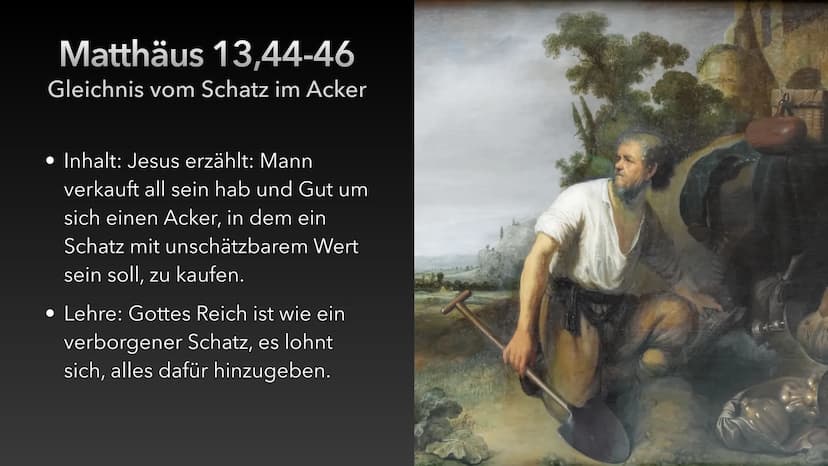 Gleichnisse
Luca Dold 30.10.20 Gleichnisse Definition
etwas nicht Erfassbares (Reich Gottes/Gott jenseits von Raum und Zeit/total anders als