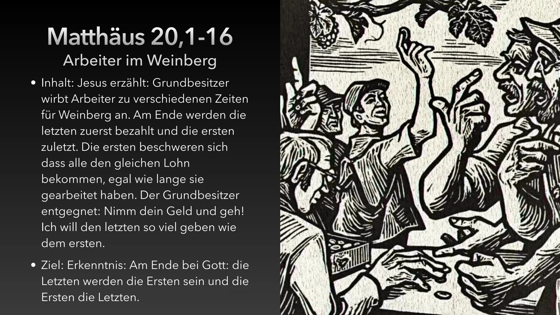 Gleichnisse
Luca Dold 30.10.20 Gleichnisse Definition
etwas nicht Erfassbares (Reich Gottes/Gott jenseits von Raum und Zeit/total anders als