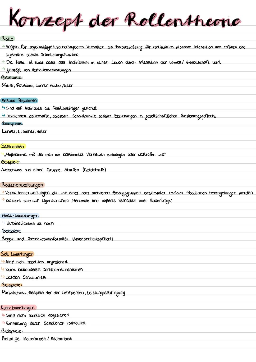 Dahrendorf Rollentheorie und Soziale Rollen einfach erklärt