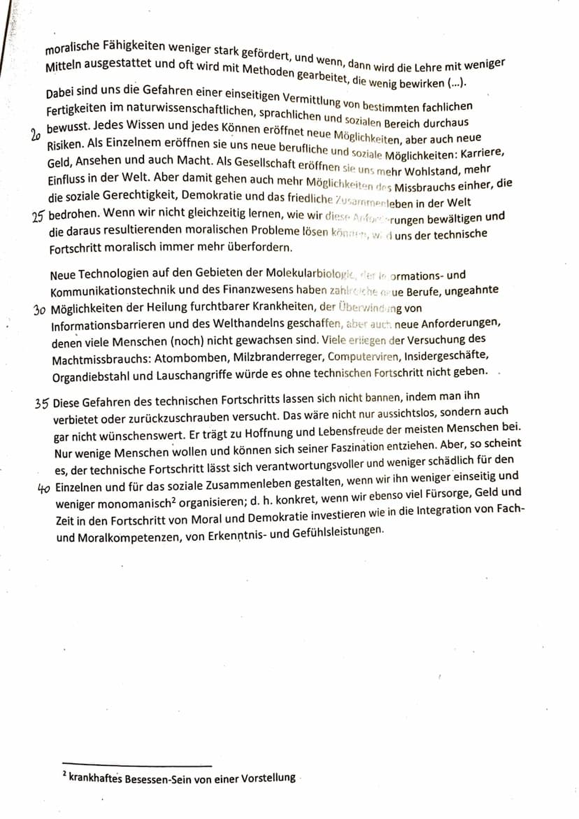 Klausur Nr. 2
12.12.2022
Pädagogik GK 12.1
(Schäfer)
Name: Nils Rosenberger
Thema:
Kohlbergs Theorie der Moralentwicklung
Textgrundlage:
Geo