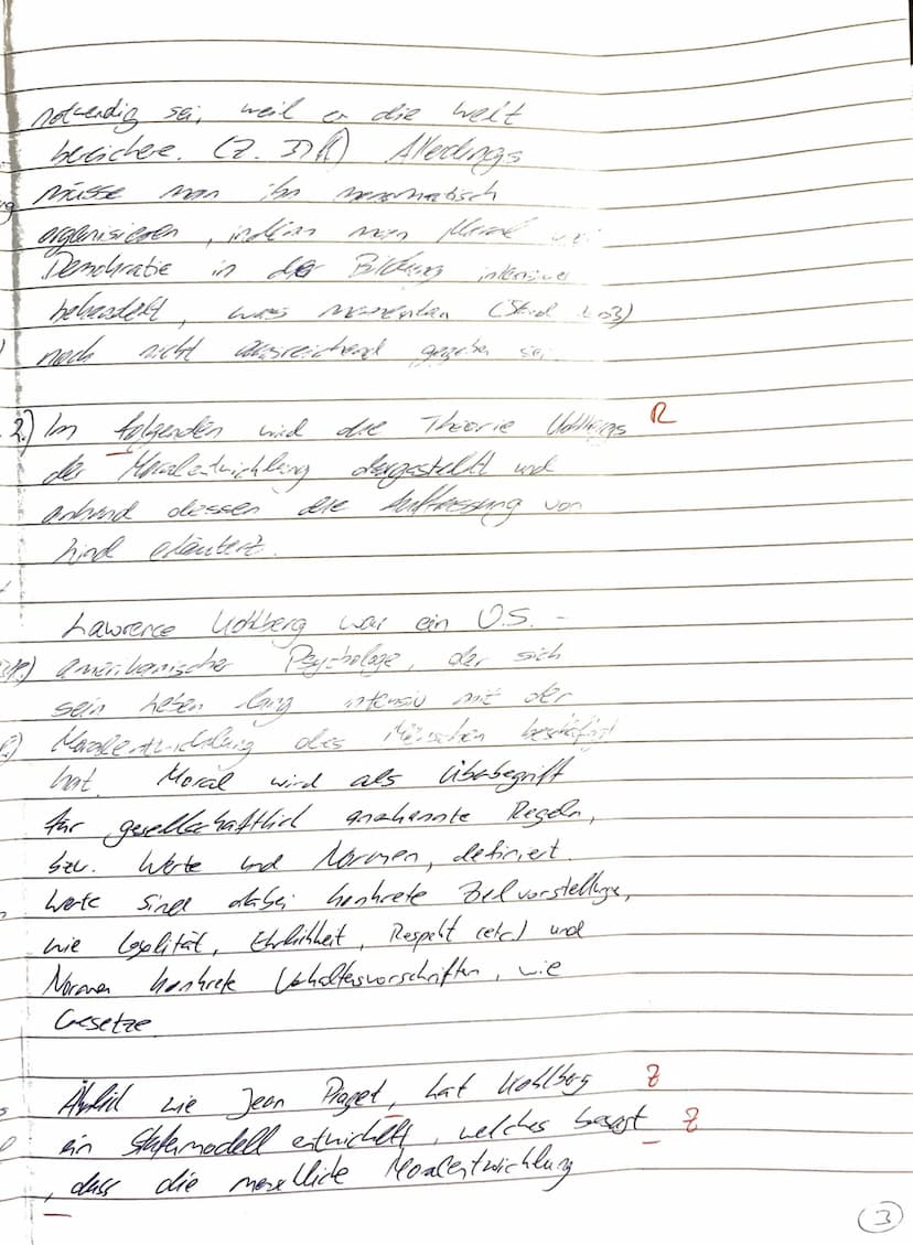 Klausur Nr. 2
12.12.2022
Pädagogik GK 12.1
(Schäfer)
Name: Nils Rosenberger
Thema:
Kohlbergs Theorie der Moralentwicklung
Textgrundlage:
Geo