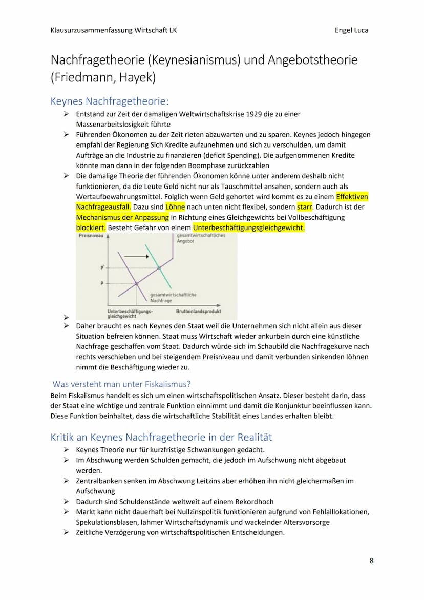 Klausurzusammenfassung Wirtschaft LK
arbeitsverhältThemen
Engel Luca
Stellenwert von Arbeit (für Gesellschaft und Individuum), S. 368-370
An