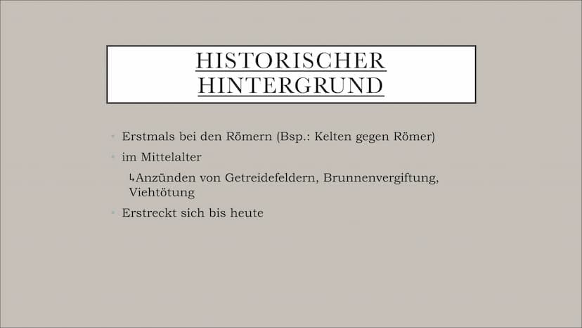VERBRANNTE-ERDE-SYNDROM
Von Victoria und Stella DEFINITION:
Umweltzerstörung durch
militärische Nutzung  HISTORISCHER
HINTERGRUND
Erstmals b