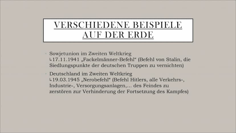 VERBRANNTE-ERDE-SYNDROM
Von Victoria und Stella DEFINITION:
Umweltzerstörung durch
militärische Nutzung  HISTORISCHER
HINTERGRUND
Erstmals b