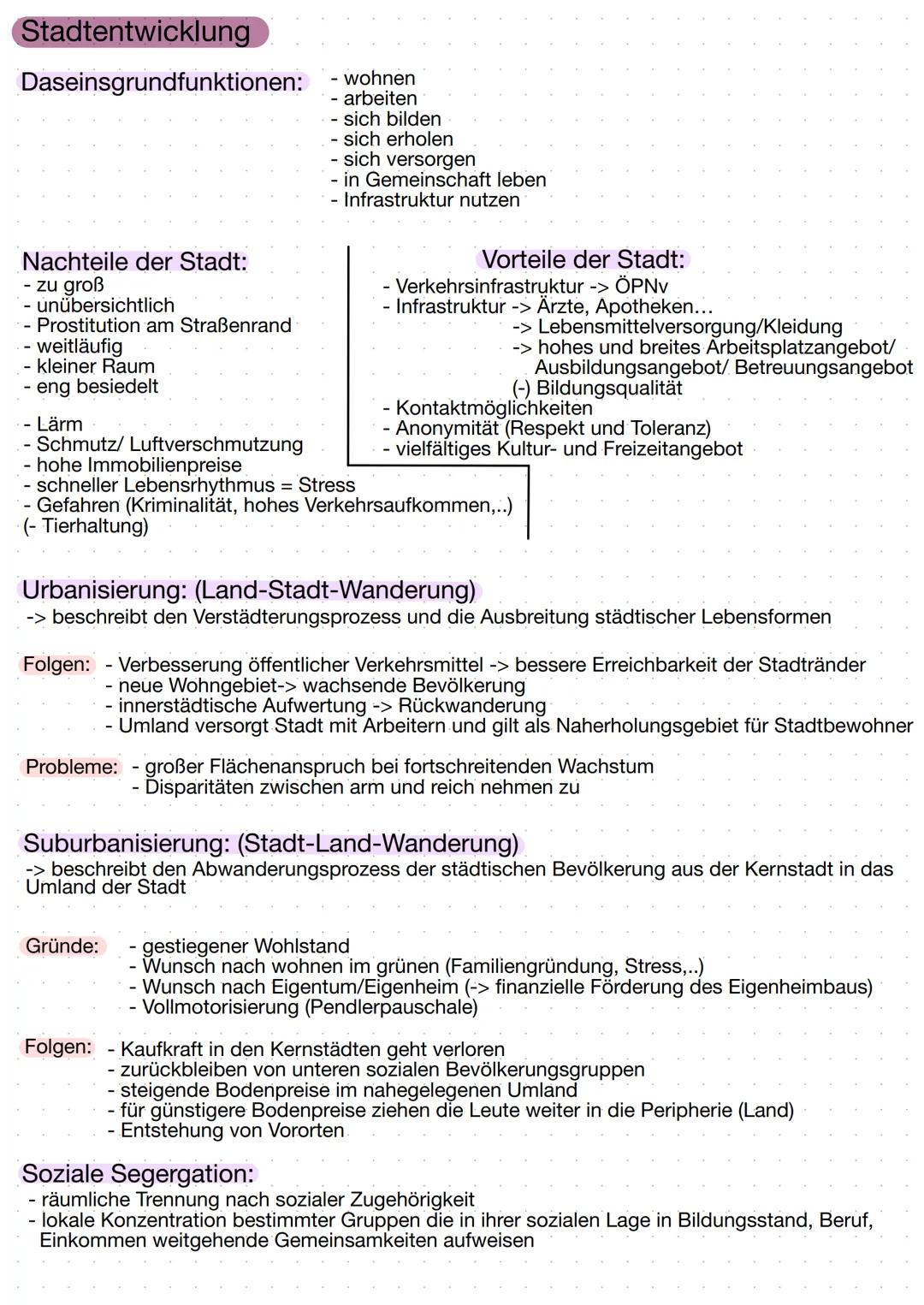 # Stadtentwicklung

**Daseinsgrundfunktionen:**

- wohnen
- arbeiten
- sich bilden
- sich erholen
- sich versorgen
- in Gemeinschaft leben
-