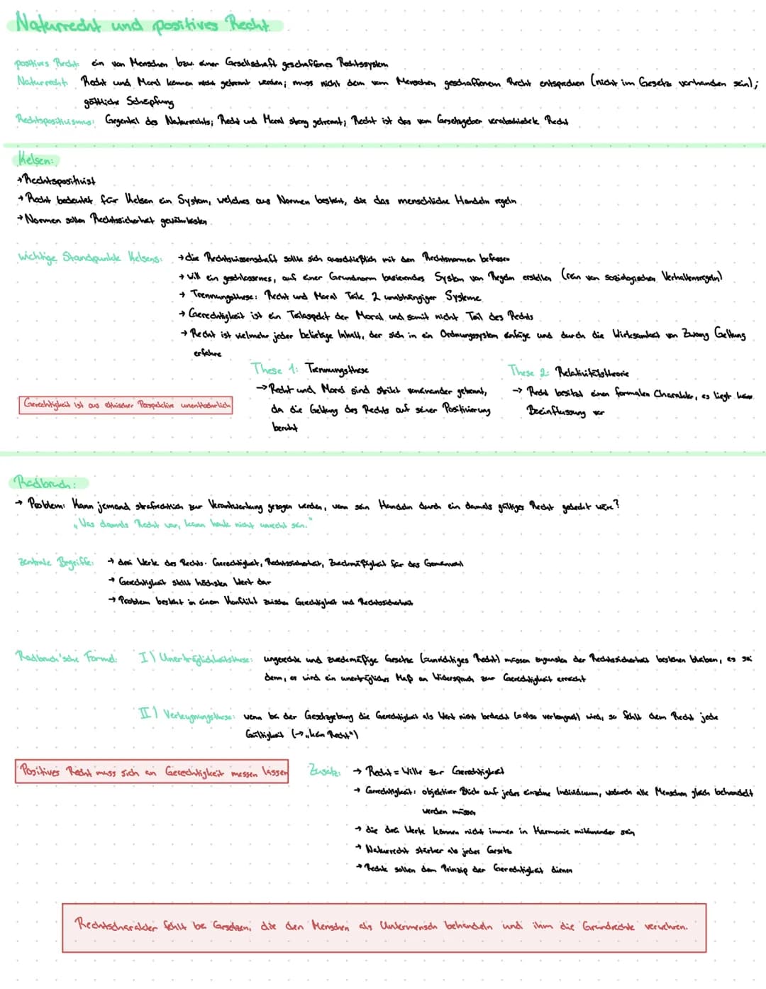 Naturrecht und positives Recht
positives Rechts ein von Menschen bzw. einer Gesellschaft geschaffenes Rechtssystem
Naturrecht Recht und Mora