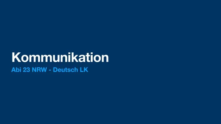 Know Kommunikation - Deutsch LK 23 NRW  thumbnail