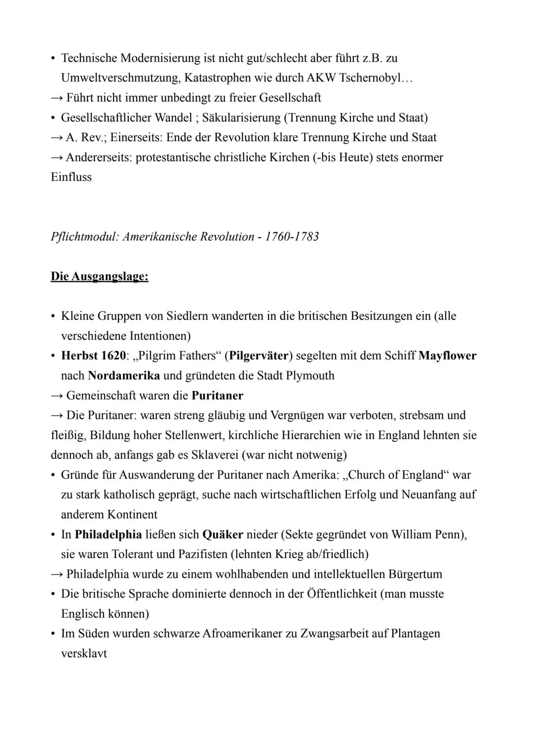 Geschichte LK - Abitur 2022
Lernzettel
12.1.: Amerikanische Revolution
Kernmodul: Krisen
Merkmale historischer Krisen nach Rudolf Vierhaus (