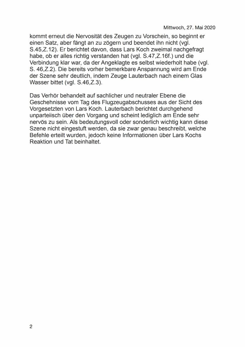 Dramenszenenanalyse
S. 42, Z. 7 bis S. 46, Z. 9
Mittwoch, 27. Mai 2020
Das Drama ,,Terror" von Ferdinand Schirach wurde 2015 veröffentlicht
